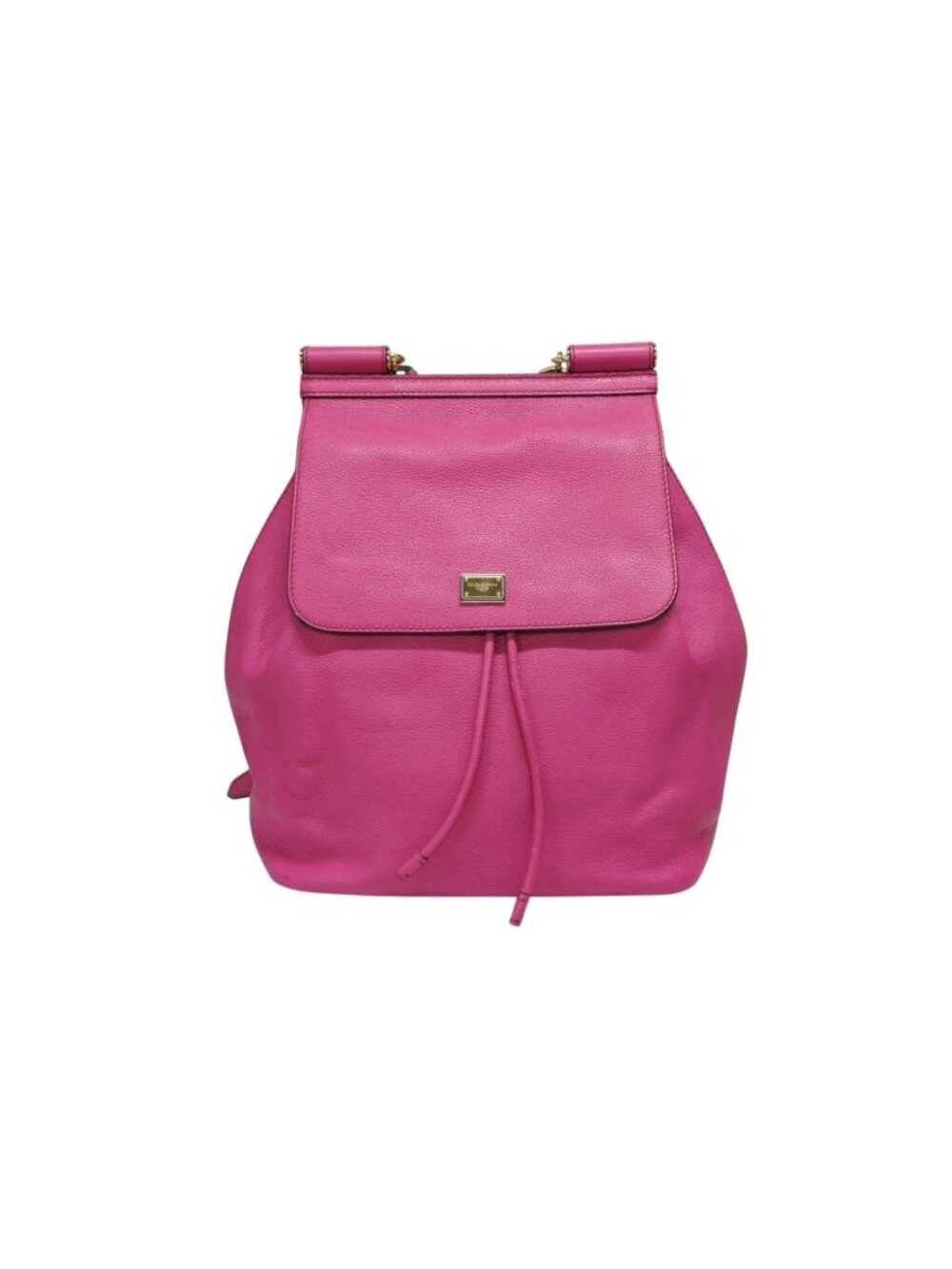 Dolce & Gabbana Backpack Leather Pink Gold